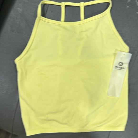 Mono B  yellow Camisole workout  Top new nwt - Picture 1 of 4